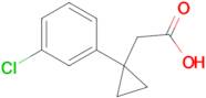 2-[1-(3-chlorophenyl)cyclopropyl]acetic acid