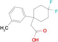 2-[4,4-difluoro-1-(3-methylphenyl)cyclohexyl]acetic acid