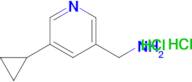 (5-cyclopropylpyridin-3-yl)methanamine dihydrochloride