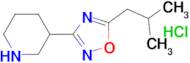 3-[5-(2-Methylpropyl)-1,2,4-oxadiazol-3-yl]piperidine hydrochloride