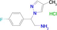 2-(4-Fluorophenyl)-2-(4-methyl-1H-pyrazol-1-yl)ethan-1-amine hydrochloride