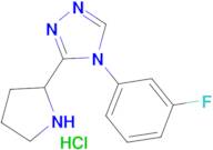 4-(3-fluorophenyl)-3-(pyrrolidin-2-yl)-4H-1,2,4-triazole hydrochloride (1:1)