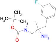 tert-butyl 3-amino-3-(3-fluorobenzyl)pyrrolidine-1-carboxylate