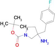 tert-butyl 3-amino-3-(4-fluorobenzyl)pyrrolidine-1-carboxylate