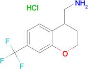1-[7-(trifluoromethyl)-3,4-dihydro-2H-chromen-4-yl]methanamine hydrochloride (1:1)