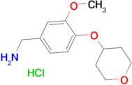 1-[3-methoxy-4-(tetrahydro-2H-pyran-4-yloxy)phenyl]methanamine hydrochloride (1:1)