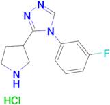 4-(3-fluorophenyl)-3-(pyrrolidin-3-yl)-4H-1,2,4-triazole hydrochloride