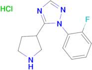 1-(2-fluorophenyl)-5-(pyrrolidin-3-yl)-1H-1,2,4-triazole hydrochloride