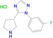 1-(3-fluorophenyl)-5-(pyrrolidin-3-yl)-1H-1,2,4-triazole hydrochloride