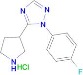 1-(4-fluorophenyl)-5-(pyrrolidin-3-yl)-1H-1,2,4-triazole hydrochloride