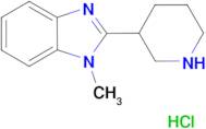 1-methyl-2-(piperidin-3-yl)-1H-1,3-benzodiazole hydrochloride