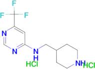 N-[(piperidin-4-yl)methyl]-6-(trifluoromethyl)pyrimidin-4-amine dihydrochloride