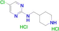 5-chloro-N-[(piperidin-4-yl)methyl]pyrimidin-2-amine dihydrochloride