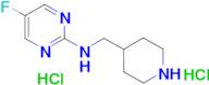 5-Fluoro-N-[(piperidin-4-yl)methyl]pyrimidin-2-amine dihydrochloride