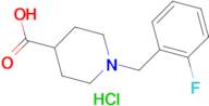 1-[(2-Fluorophenyl)methyl]piperidine-4-carboxylic acid hydrochloride