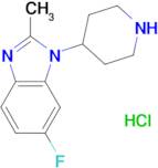 6-Fluoro-2-methyl-1-(piperidin-4-yl)-1H-1,3-benzodiazole hydrochloride