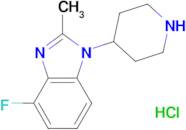 4-Fluoro-2-methyl-1-(piperidin-4-yl)-1H-1,3-benzodiazole hydrochloride