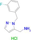 1-{1-[(3-Fluorophenyl)methyl]-1H-pyrazol-5-yl}methanamine hydrochloride