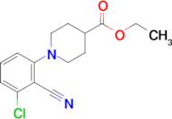 ethyl 1-(3-chloro-2-cyanophenyl)piperidine-4-carboxylate