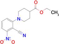 ethyl 1-(2-cyano-3-nitrophenyl)piperidine-4-carboxylate