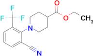 ethyl 1-[2-cyano-6-(trifluoromethyl)phenyl]piperidine-4-carboxylate