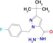 3-(1,1-Dimethylethyl)-1-[(4-fluorophenyl)methyl]-1H-pyrazole-5-carboxylic acid hydrazide