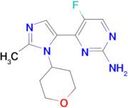 5-Fluoro-4-(2-methyl-1-(tetrahydro-2H-pyran-4-yl)-1H-imidazol-5-yl)pyrimidin-2-amine