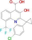 2-[1-(4-Chlorophenyl)cyclopropyl]-3-hydroxy-8-(trifluoromethyl)quinoline-4-carboxylic acid