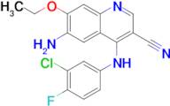 6-Amino-4-((3-chloro-4-fluorophenyl)amino)-7-ethoxyquinoline-3-carbonitrile