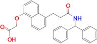 2-((5-(3-(Benzhydrylamino)-3-oxopropyl)naphthalen-1-yl)oxy)acetic acid