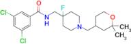 3,5-Dichloro-N-((1-((2,2-dimethyltetrahydro-2H-pyran-4-yl)methyl)-4-fluoropiperidin-4-yl)methyl)be…