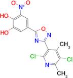 5-(3-(2,5-Dichloro-4,6-dimethylpyridin-3-yl)-1,2,4-oxadiazol-5-yl)-3-nitrobenzene-1,2-diol