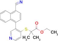 Ethyl 2-((3-(4-cyanonaphthalen-1-yl)pyridin-4-yl)thio)-2-methylpropanoate