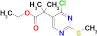 Ethyl 2-(4-chloro-2-(methylthio)pyrimidin-5-yl)-2-methylpropanoate