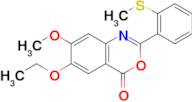 6-ethoxy-7-methoxy-2-[2-(methylsulfanyl)phenyl]-4H-3,1-benzoxazin-4-one