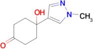 4-Hydroxy-4-(1-methyl-1H-pyrazol-4-yl)cyclohexan-1-one