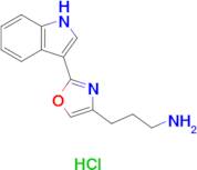 3-(2-(1H-indol-3-yl)oxazol-4-yl)propan-1-amine hydrochloride