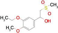 1-(3-Ethoxy-4-methoxyphenyl)-2-(methylsulfonyl)ethanol