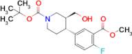 tert-Butyl (3S,4R)-4-(4-fluoro-3-(methoxycarbonyl)phenyl)-3-(hydroxymethyl)piperidine-1-carboxylate