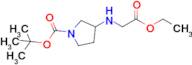 tert-butyl 3-((2-ethoxy-2-oxoethyl)amino)pyrrolidine-1-carboxylate