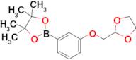 2-(3-((1,3-Dioxolan-2-yl)methoxy)phenyl)-4,4,5,5-tetramethyl-1,3,2-dioxaborolane