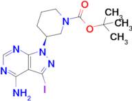 tert-butyl (S)-3-(4-Amino-3-iodo-1H-pyrazolo[3,4-d]pyrimidin-1-yl)piperidine-1-carboxylate