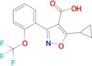 5-Cyclopropyl-3-(2-(trifluoromethoxy)phenyl)isoxazole-4-carboxylic acid