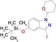 5-((tert-Butyldimethylsilyl)oxy)-3-iodo-1-(tetrahydro-2H-pyran-2-yl)-1H-indazole