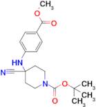 tert-Butyl 4-cyano-4-((4-(methoxycarbonyl)phenyl)amino)piperidine-1-carboxylate