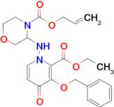 Allyl 3-((3-(benzyloxy)-2-(ethoxycarbonyl)-4-oxopyridin-1(4H)-yl)amino)morpholine-4-carboxylate