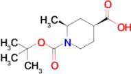 (2S,4S)-1-(tert-butoxycarbonyl)-2-methylpiperidine-4-carboxylic acid