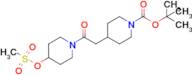 tert-butyl 4-(2-(4-((methylsulfonyl)oxy)piperidin-1-yl)-2-oxoethyl)piperidine-1-carboxylate