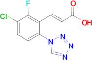 (E)-3-(3-Chloro-2-fluoro-6-(1H-tetrazol-1-yl)phenyl)acrylic acid