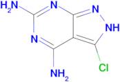 3-chloro-2H-pyrazolo[3,4-d]pyrimidine-4,6-diamine